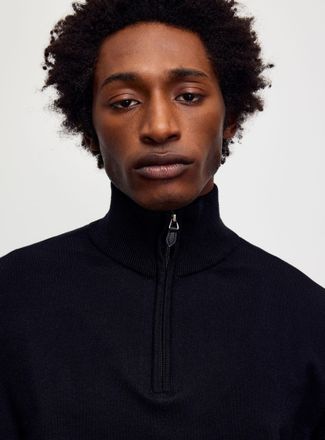 Projek Raw Mens Zip-neck supple knit sweater