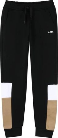 HUGO BOSS Kids Cuffed Joggers in Black - male - Boss - Sweatpants - Multicolor - 4 Y - Kids