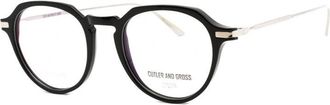 Cutler and Gross CG1302 002 Silver/Black/Metalic 48mm