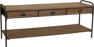 Wanderlust Deco Aparador de madera y metal marrón 149x38x58h cm