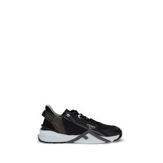 Fendi Gray Calf Leather Bos Taurus Athletic Mens Sneakers