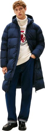 Tommy Hilfiger Mens Down Quilted Parka, Blue (Desert Sky), XL