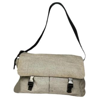 Prada Pre-owned Cross Body Bags, female, Gray, Size: ONE SIZE Pre-owned Vintage Work Bag