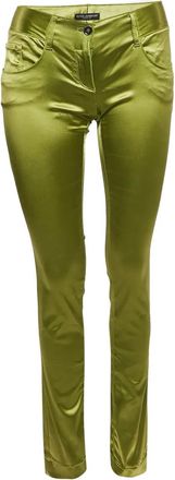 Dolce & Gabbana Satijnen zijden broek - Groen