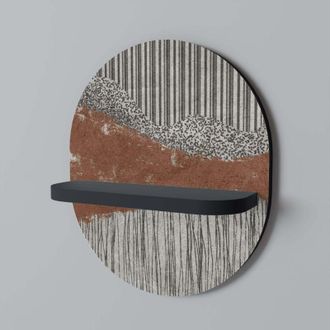 OEM Terreno Rayado Estante Ovalado Negro