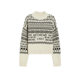 Weekend Round-neck Knitwear, female, White, Size: XS Brioso1234