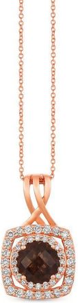 Le Vian Ladies Chocolate Quartz Collection Necklaces set in 14K Strawberry Gold