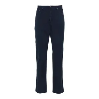 Hackett Mid-Rise Slim-Fit Chinos - Heren - Broeken - Blauw - Maat: W38 Katoen