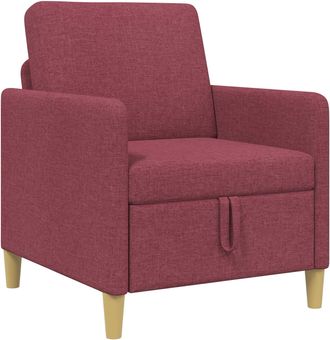 vidaXL Sof&aacute; Con Almacenamiento Rojo Vino 72 X 78 X 87 Cm Poli&eacute;ster Vidaxl