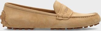 Ferragamo Iside Driver Moccasins with Logo, Size 6.5 C
