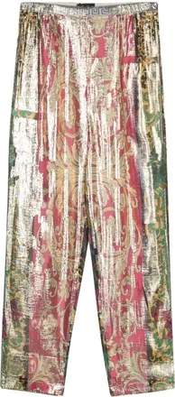 Mes Demoiselles... Gala cropped trousers - women - Silk/Metallic Fibre/Viscose - 38 - Pink