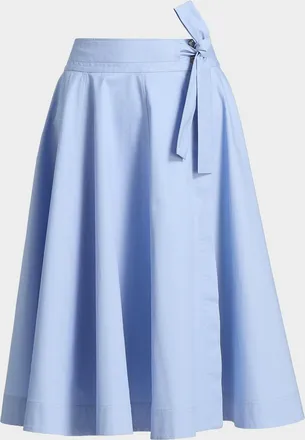 Derek Lam Sage Cotton-Twill Wrap Skirt