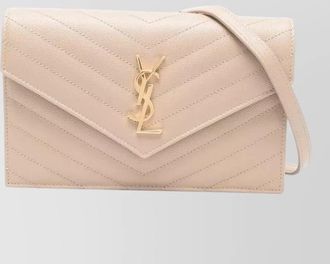 Saint Laurent chain wallet chevron design