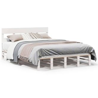 Berkfield Home Bed Frame without Mattress White 140x200 cm Solid Wood Pine