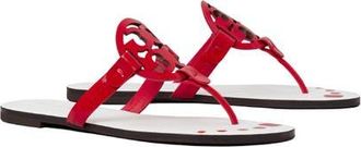 Tory Burch Miller Nail Polish Thong Slide Sandal in Blaze Red at Nordstrom, Size 10.5