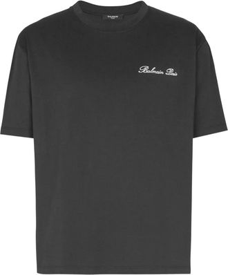 Balmain T-shirt Signature - Nero