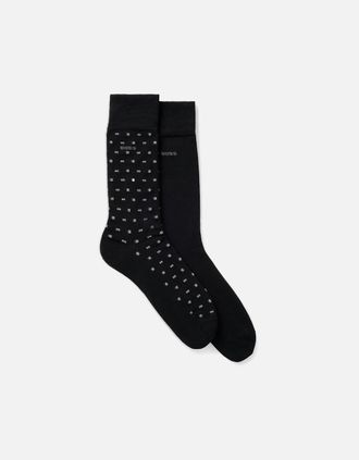 HUGO BOSS Mens BOSS Orange 2-Pack Mini Iconic MC Mens Regular Length Socks - Black 001 - Size: 6/6.5/7.5/7/11/10/8/8.5/12/9.5/9/11.5/10.5