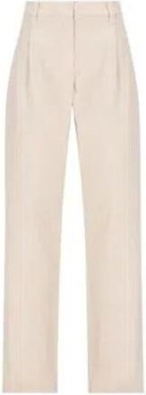 Brunello Cucinelli Warm White Tailored Trousers, Brand Size 46 (US Size 12)
