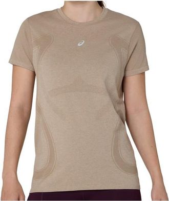 Asics Road Seamless S/S Top Laufshirt f&uuml;r Damen | beige