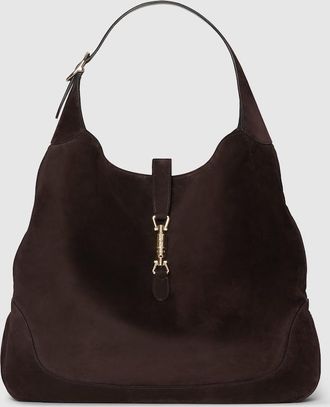 Gucci Jackie Giorno Shoulder Bag, Brown, Suede