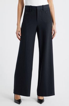 Frame Denim The Modernist Patch Pocket Pinstripe Pants in Navy Pinstripe at Nordstrom Rack, Size 00