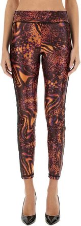 Versace Jeans Couture Leggings With Print-Donna