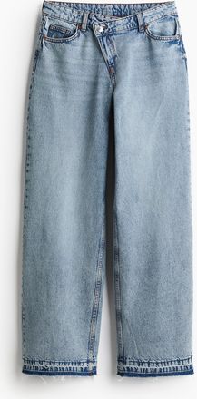 H&M Straight Regular Jeans - Helles Denimblau