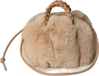 Generic Compatible For Womens Crossbody Pumpkin Plush Bag Cute Tote Bags Solid Color Handbag Travel Shoulder(Clear)