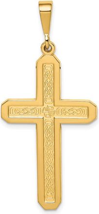 Diamond2Deal 10k Yellow Gold Cross Pendant