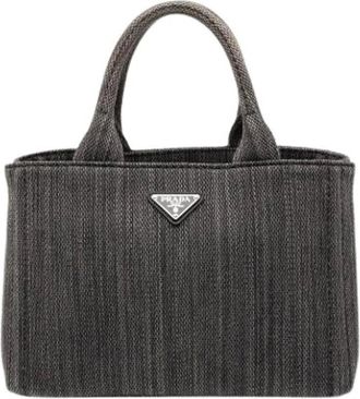 Prada Borsa a mano Pre-owned in tela - - Pre-owned - Donna - Grigio - ONE SIZE