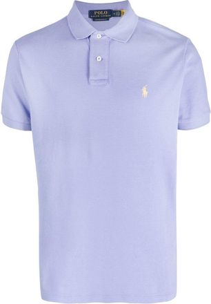 Polo Ralph Lauren embroidered-logo short-sleeved polo shirt - men - Cotton - S - Blue