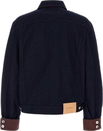 J.W.Anderson Mens Blue Denim Jacket Bluered Exterior: Cotton Giubbini