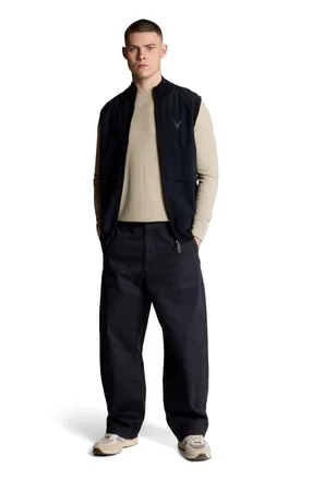 Lyle & Scott Tonal Superfine Crew Neck Sweater in Willow Grey at Nordstrom, Size Xx-Large