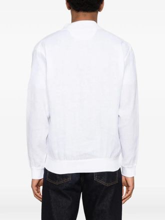 Kiton Linen Bomber Jacket - White