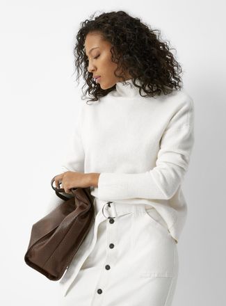 Contemporaine Womens Loose mock-neck sweater