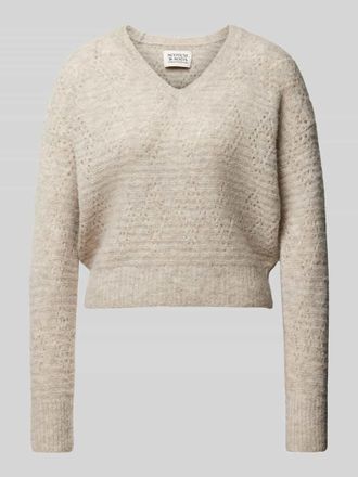 Scotch & Soda Strickpullover mit überschnittenen Schultern in Sand, Größe XL