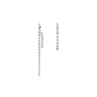 Maison Margiela Earrings, female, Gray, Size: ONE SIZE Rhinestone Drop Earrings