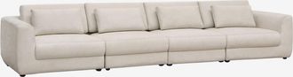 Sklum Sof&aacute; Modular De 4 Piezas Con Reposacabezas Regulable En Chenilla Cataline Sklum
