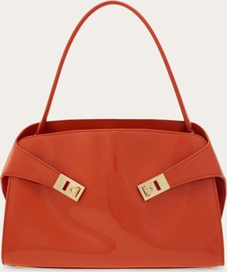 Ferragamo Women Hug soft shoulder bag (M) Orange