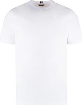 K-Way Odom Letitrain Katoenen T-shirt met ronde hals - Heren - T-shirts - Wit - 3XL - Katoen - Tops