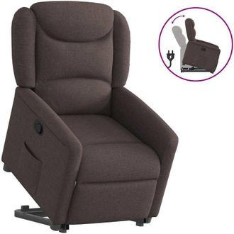 vidaXL Vidaxl - Sill&oacute;n Reclinable Elevable Tela Marr&oacute;n Oscuro