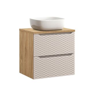 Petits Meubles Mueble lavabo estratificado Beige marr&oacute;n