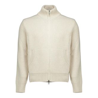 Moncler Volledige Rits Vest - Heren - Truien - Beige - Maat: M Wol