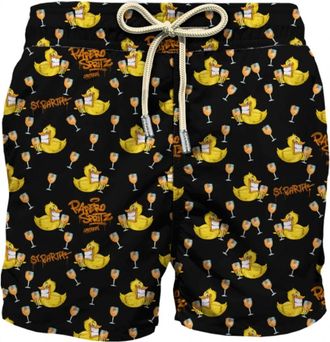 MC2 Saint Barth Zwart Zee Kleding Verlichting Stijl - Heren - Strandmode - Veelkleurig - 2XL - Badmode