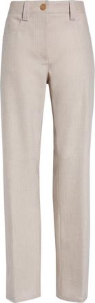 Khaite Callum Tapered Wool Pants in Oatmeal at Nordstrom, Size 10