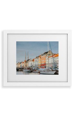 Deny Designs Copenhagen Framed Wall Art in White Frame 13X19 at Nordstrom