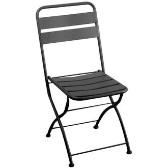 Vacchetti Vacchetti - Silla Asiento De Jard&iacute;n Pieghevole Antracita 42x50 Cm H 85 Cm En Metal Mod. Rovigo