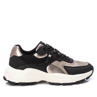 Xti Womens Lace Closure Sneakers In Gold