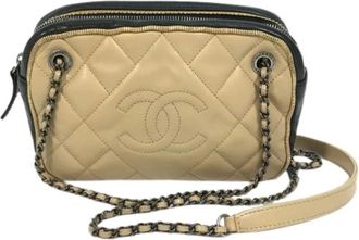 Chanel Pre-owned Cross Body Bags, female, Beige, Size: ONE SIZE Pre-owned Leather chanel-bags