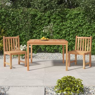 vidaXL Juego De Comedor Para Jard&iacute;n 3 Pzas Madera Maciza De Teca Vidaxl